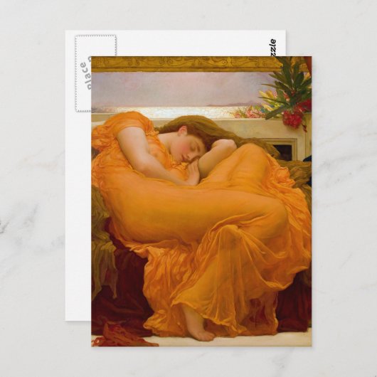 Flaming June by Sir Frederic Leighton ポストカード (正面/裏面)