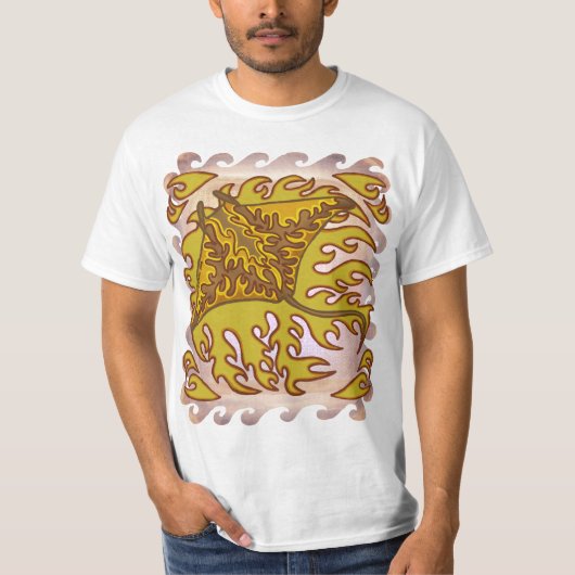 Flaming Manta Ray Tシャツ (正面)