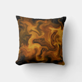 flaming orange and black クッション