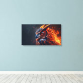 Flaming owl キャンバスプリント (インサイチュ (ウッドフロア))