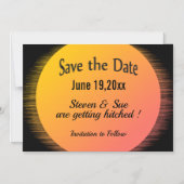 Flaming Setting Sun夕べ結婚ズ マグネット招待状 (正面)