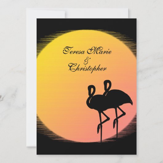 Flaming Setting Sun夕べ結婚ズ 招待状 (裏面)