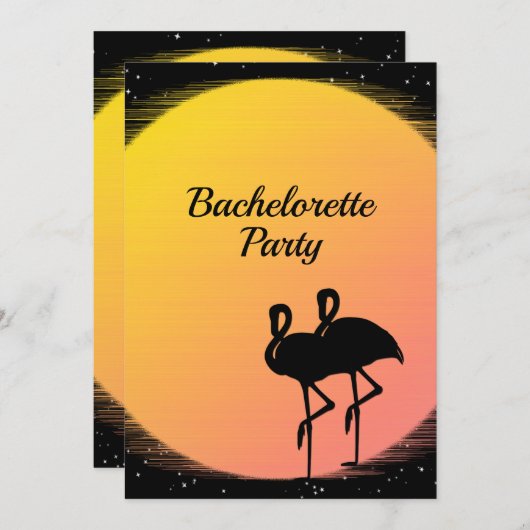 Flaming Setting Sun夕べ結婚ズ 招待状 (正面/裏面)