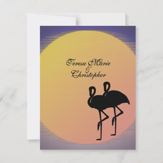 Flaming Setting Sun夕べ結婚ズ 招待状 (裏面)