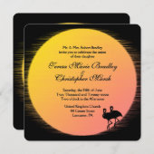 Flaming Setting Sun夕べ結婚ズ 招待状 (正面/裏面)