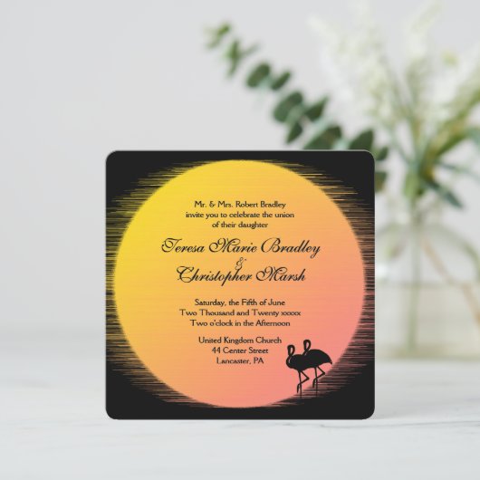 Flaming Setting Sun夕べ結婚ズ 招待状 (スタンド正面)