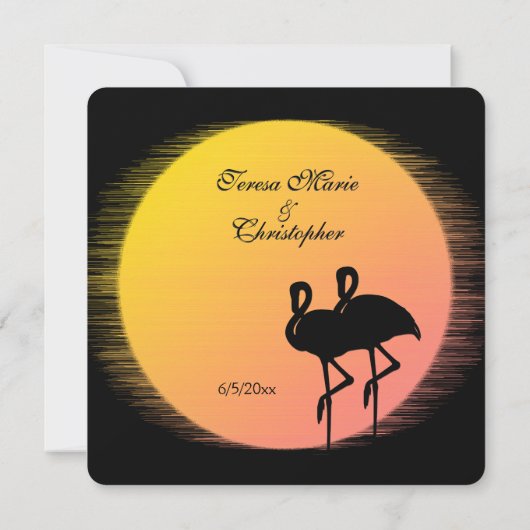 Flaming Setting Sun夕べ結婚ズ 招待状 (裏面)