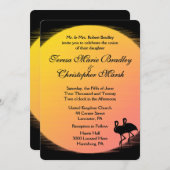 Flaming Setting Sun夕べ結婚ズ 招待状 (正面/裏面)