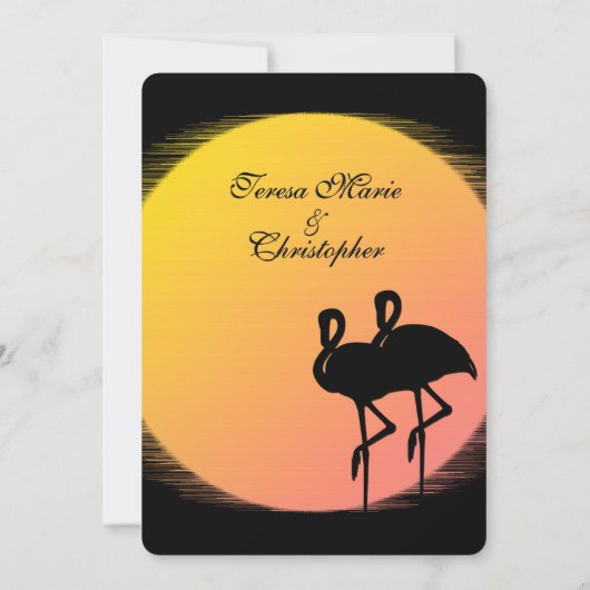 Flaming Setting Sun夕べ結婚ズ 招待状 (裏面)