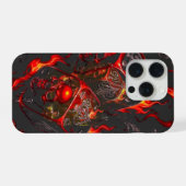 Flaming Skull Dice - High Stakes Rebel Graphic iPhoneケース (裏面横)