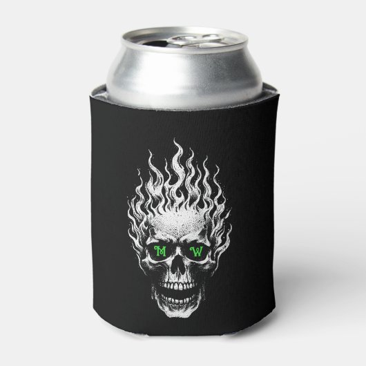 Flaming Skull Personalized 缶クーラー (缶正面)