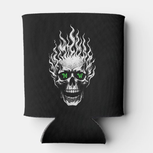 Flaming Skull Personalized 缶クーラー (裏面)
