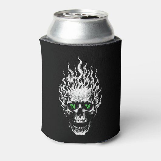 Flaming Skull Personalized 缶クーラー (缶裏面)