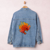 Flaming Skull Screwball Graphics デニムジャケット (ハンガー)