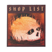 Flaming Skull Shop List ノートパッド (正面)