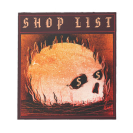 Flaming Skull Shop List ノートパッド