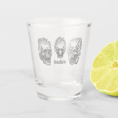 Flaming Skulls Personalized ショットグラス (裏面)