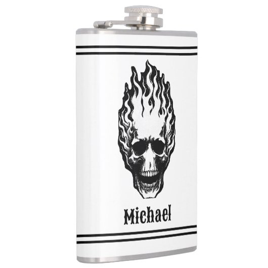 Flaming Skulls Personalized フラスク (右)