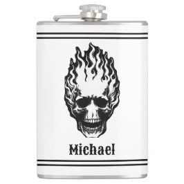 Flaming Skulls Personalized フラスク