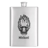 Flaming Skulls Personalized フラスク (正面)