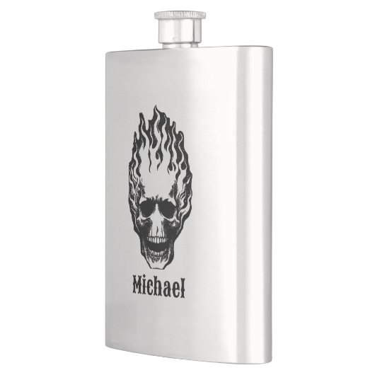 Flaming Skulls Personalized フラスク (左)