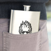 Flaming Skulls Personalized フラスク (インサイチュ)