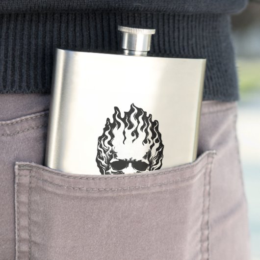 Flaming Skulls Personalized フラスク (インサイチュ)