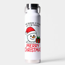 Flaming Snowman Christmas Insulated Holiday Tumble