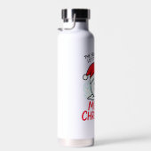 Flaming Snowman Christmas Insulated Holiday Tumble ウォーターボトル (右面)