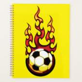 Flaming Soccer Ball Hot Fire Sports プランナー手帳 (正面)