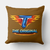 Flaming T The Original Fire Graphic Throw Pillow 2 クッション (正面)