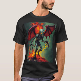 Flaming Winged Demon Tシャツ