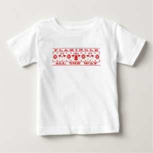 Flamingleのずっとベビーの醜いクリスマスのワイシャツ ベビーTシャツ