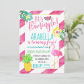 Flamingleのフラミンゴのパーティの招待状は 招待状 (スタンド正面)