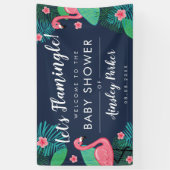 Flamingleは! -熱帯ベビーシャワーの歓迎 横断幕 (縦)