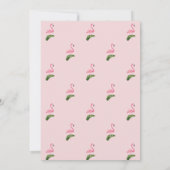 Flamingle熱帯ピンクのフラミンゴ赤ちゃんシャワー 招待状 (裏面)