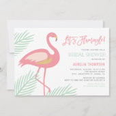 Flamingle熱帯ブライダルシャワーの招待状 招待状 (正面)