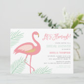 Flamingle熱帯ブライダルシャワーの招待状 招待状 (スタンド正面)
