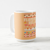 Flamingle Bells Pink Flamingo Christmas Ugly Xmas コーヒーマグカップ (正面左)