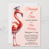 Flamingle & Celebrate! Flamingo Graduation Party  招待状 (正面)