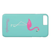 Flamingle Flamingo iPhone 7プラス – ターコイズ Case-Mate iPhoneケース (裏面(横))