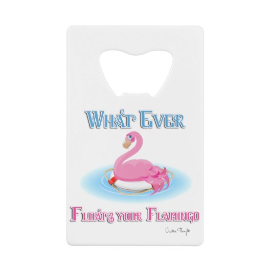 Flamingoが浮き上がるものは2 クレジットカード栓抜き (正面)