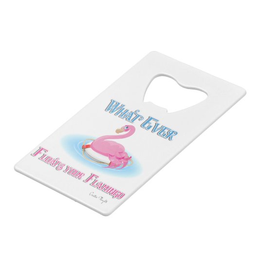 Flamingoが浮き上がるものは2 クレジットカード栓抜き (正面アングル)
