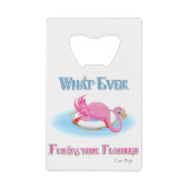 Flamingoが浮き上がるものは3 クレジットカード栓抜き (正面)