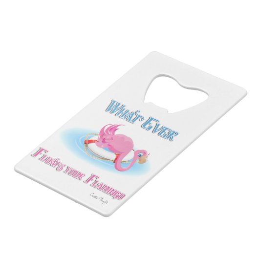 Flamingoが浮き上がるものは3 クレジットカード栓抜き (裏面アングル)