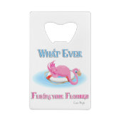 Flamingoが浮き上がるものは3 クレジットカード栓抜き (裏面)