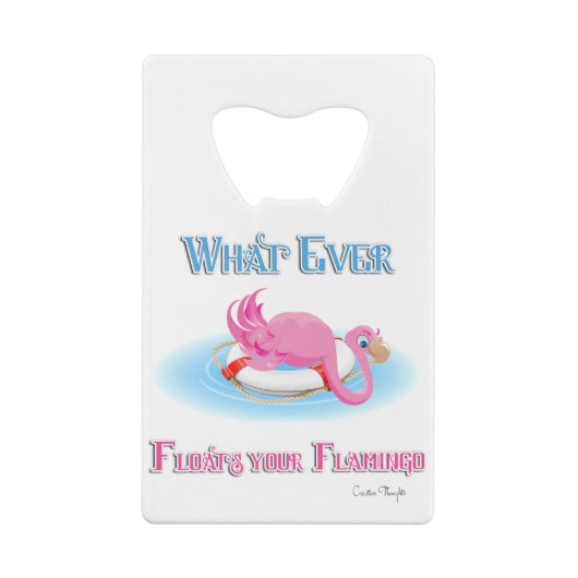 Flamingoが浮き上がるものは3 クレジットカード栓抜き (裏面)