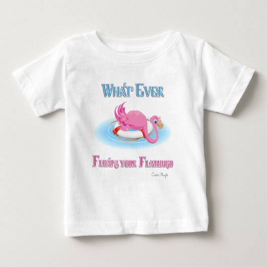 Flamingoが浮き上がるものは3 ベビーTシャツ (正面)
