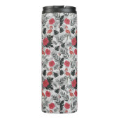 Flamingoのシームレスなパターン(フローラ背景) タンブラー (裏面)