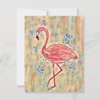 Flamingoの絵画グリーティングカードをカスタマイズ
